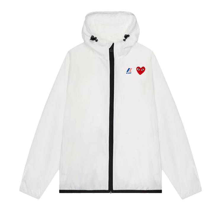 Comme des Garçons PLAY x K-Way Full-Zip Packable Jacket "White"