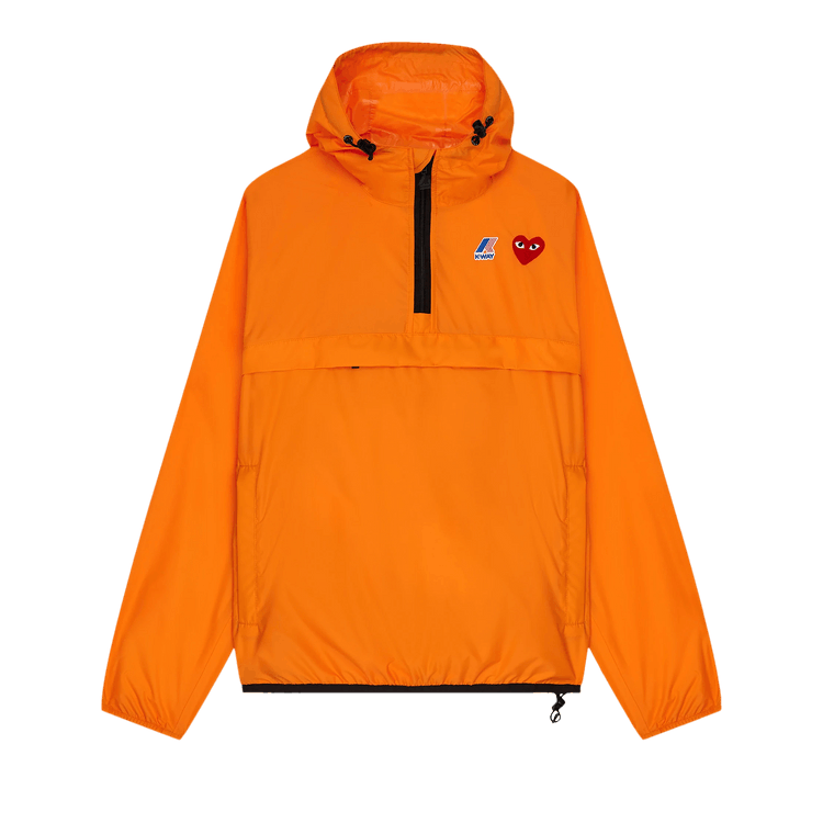 Comme des Garçons PLAY x K-Way Half-Zip Packable Jacket "Orange"