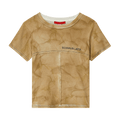 Eckhaus Latta Lapped Baby Tee "Deep Earth"