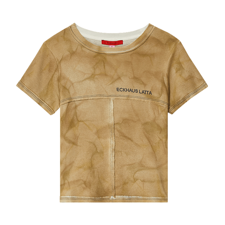 Eckhaus Latta Lapped Baby Tee "Deep Earth"