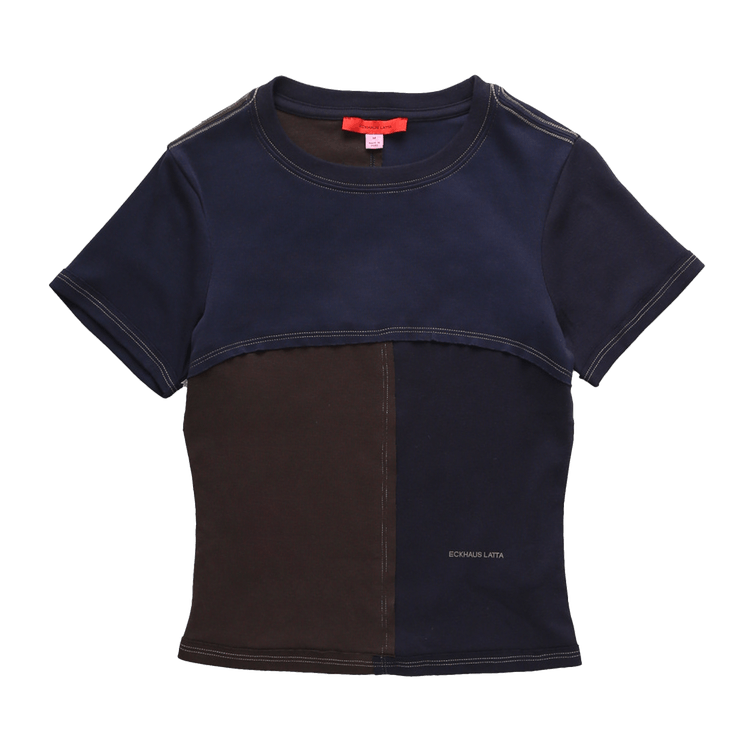 Eckhaus Latta Lapped Baby Tee "Shadows"