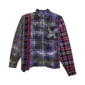 Needles 7 Cuts Wide Flannel Shirt "Tie Dye"