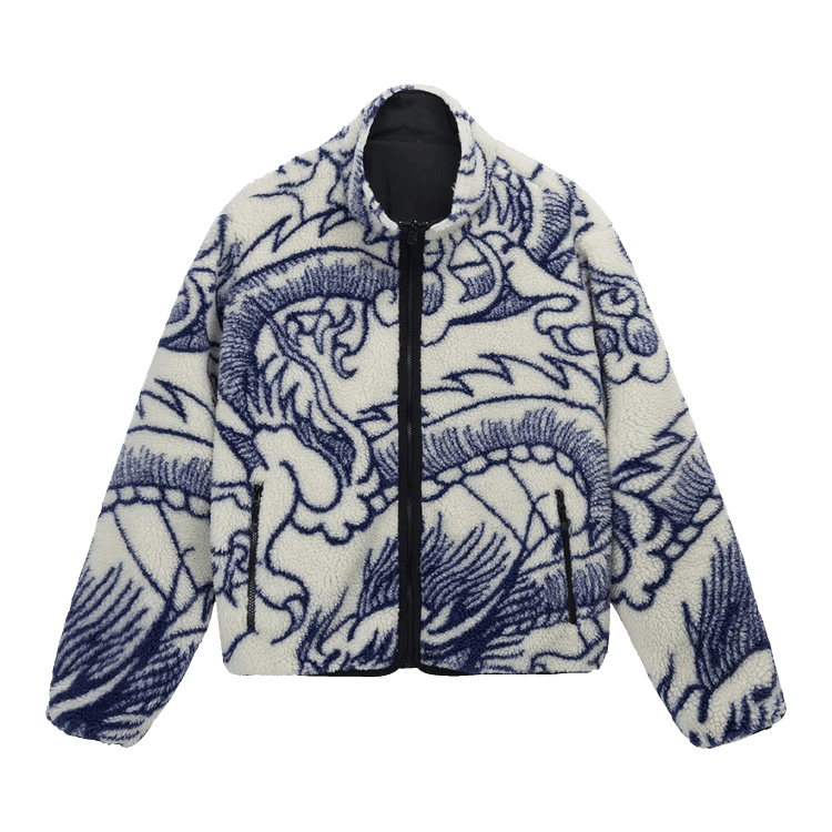Stussy Dragon Sherpa Jacket "Natural"