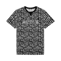 Balmain Tape Monogram T-Shirt "Blanc/Noir"