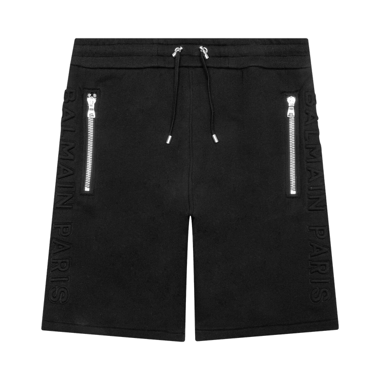 Balmain Embossed Bermuda Short "Noir"