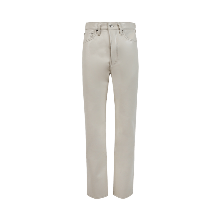Agolde Recycled Leather 90's Pinch Waist Trousers 'Powder Blue'