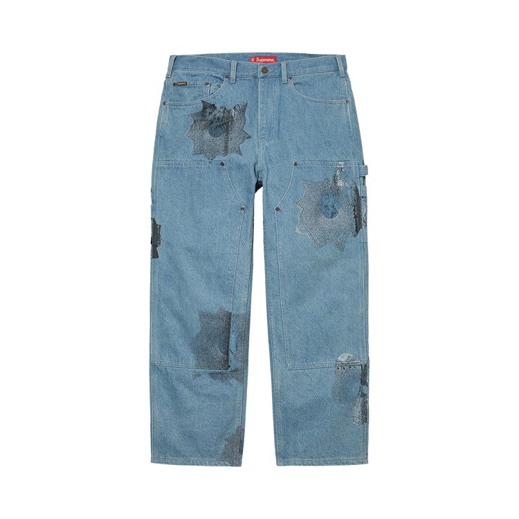 Supreme x Nate Lowman Double Knee Painter Pant "Denim"