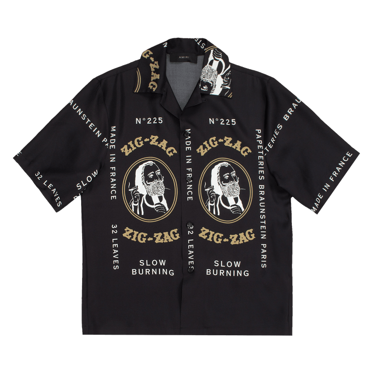 Amiri Zig Zag Rolling Paper Shirt "Black"