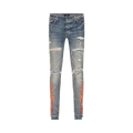 Amiri Bandana Flame Jean "Clay Indigo/Orange"