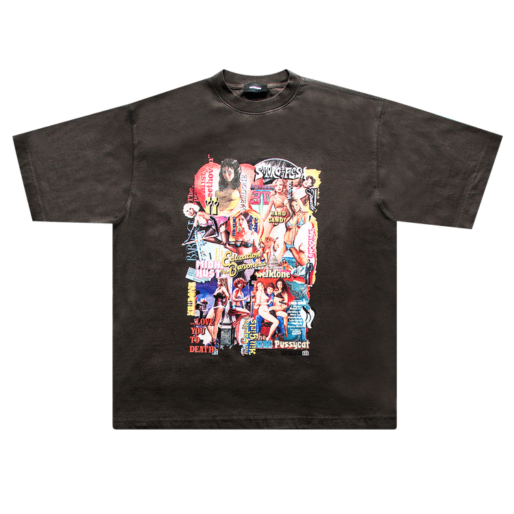 We11done New Movie Collage T-Shirt "Charcoal"