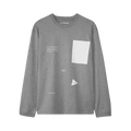 And Wander Composition Long-Sleeve Tee "Gray"