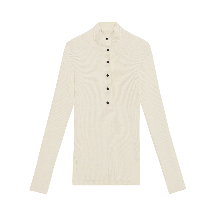 Ganni Button Up Blouse "Egret"