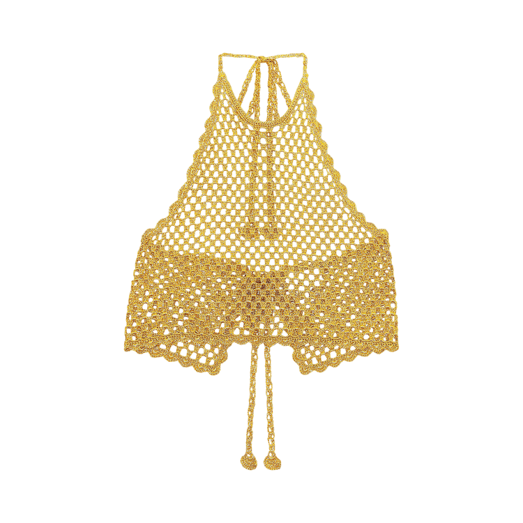 Ganni Halterneck Top "Gold"