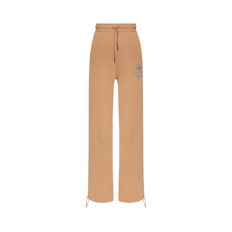 Ganni Isoli Mid Waist Straight Leg Sweatpants 'Tiger's Eye'