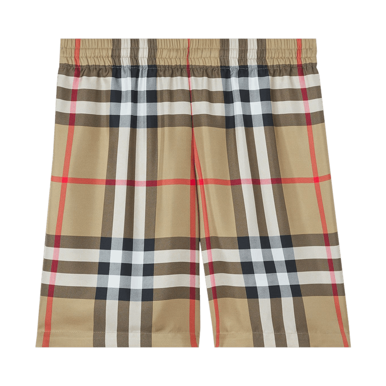 Burberry Check Silk Shorts "Archive Beige"