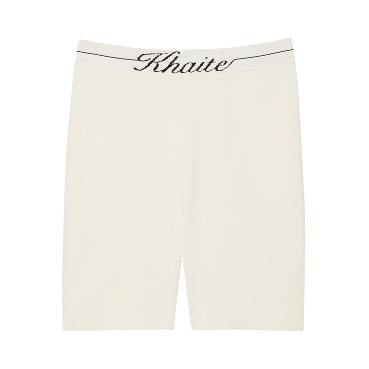 Khaite Bryant Biker Short "Ivory"