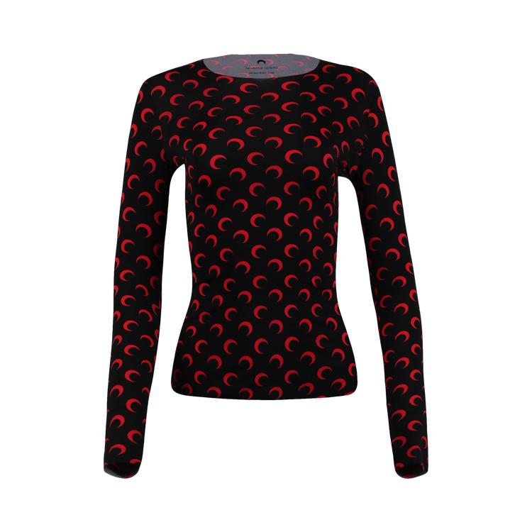 Marine Serre Second Skin Moon Top "All Over Moon Red"