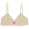 Marine Serre Organic Cotton Ribbed Bra "Brokenwhite"