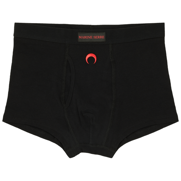 Marine Serre Organic Cotton Ribbed Boxers "Black"