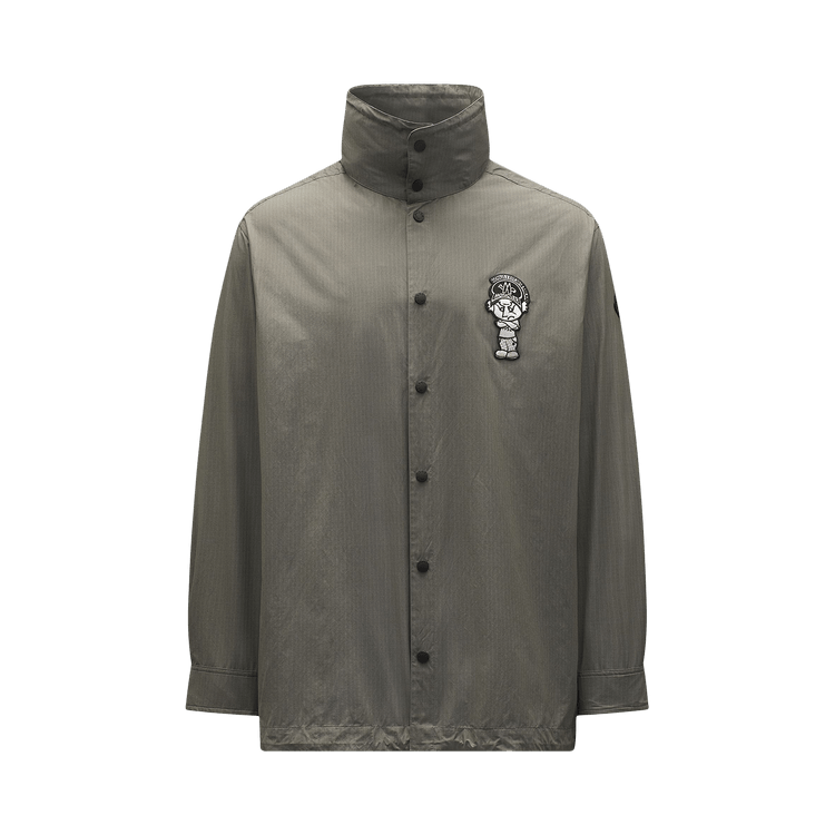 2 Moncler Patch Mock Neck Shirt "Charcoal"