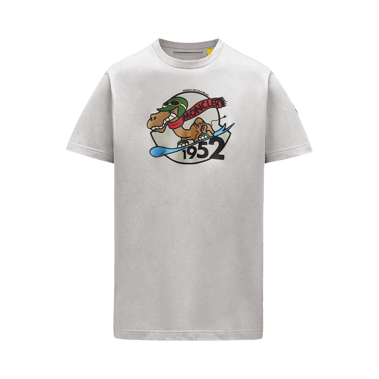 2 Moncler Snowboard Camel Motif T-Shirt "Iridescent White"