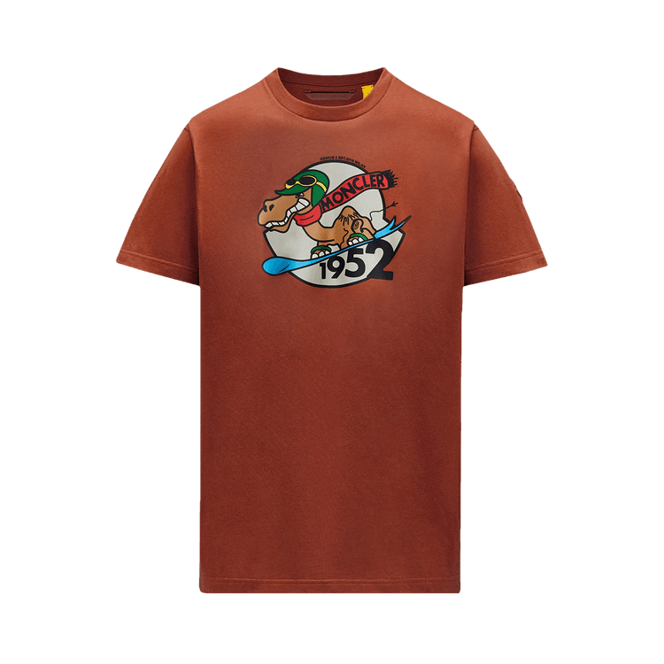 2 Moncler Snowboard Camel Motif T-Shirt "Orange Ochra"