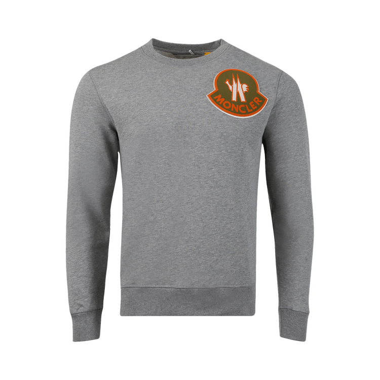 2 Moncler Crewneck Patch Sweater "Black Graphite"
