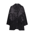 Comme des Garçons Homme Plus Floral Printed Satin Jacket "Black"