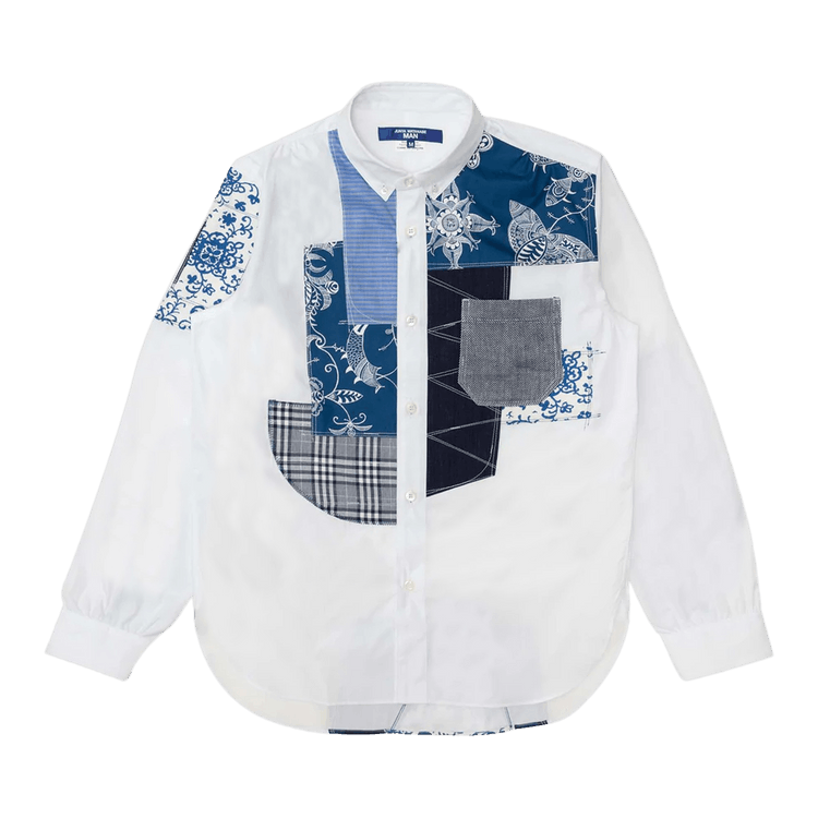 Junya Watanabe Patchwork Shirt "White/Blue"