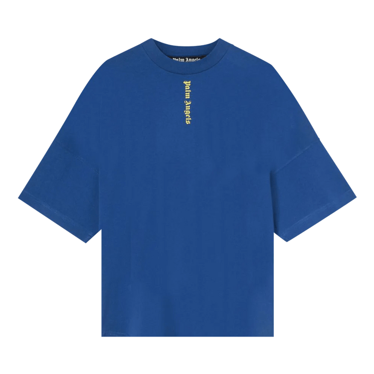 Palm Angels Logo Over Tee "Navy/Yellow"