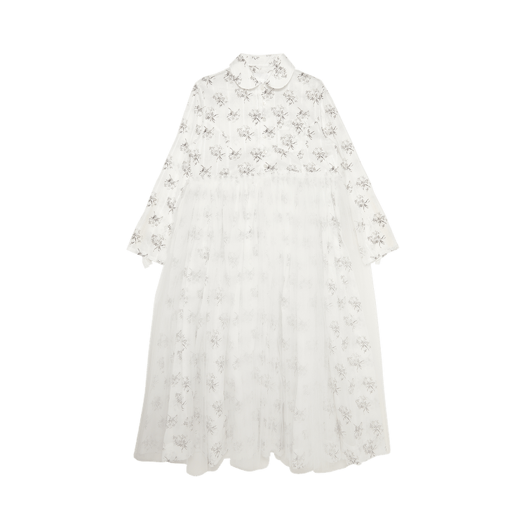 Tao Comme des Garçons Floral Printed Mesh Shirt "White/Black"