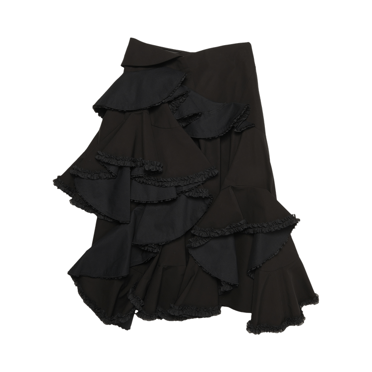 Tao Comme des Garçons Ruffle Tier Skirt "Black"
