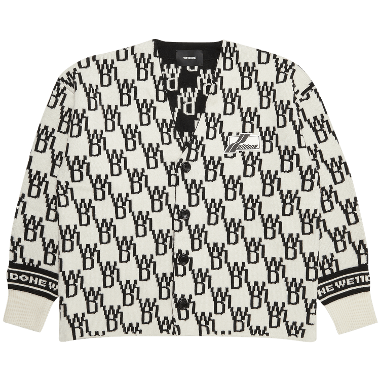 We11done Enlarged Jacquard Cardigan "Ivory"