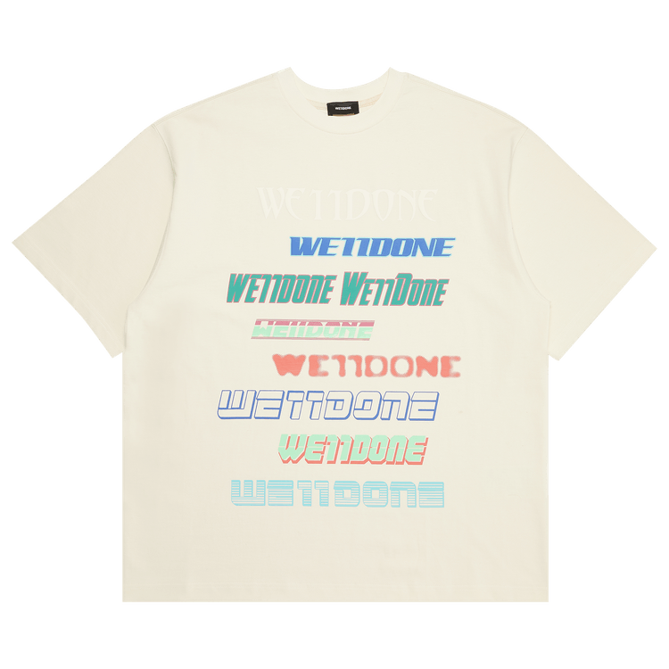 We11done Multi Logo T-Shirt "Ivory"