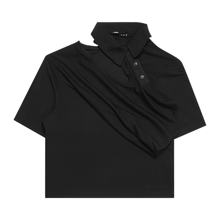Y/Project Twisted Double Collar Polo "Black"