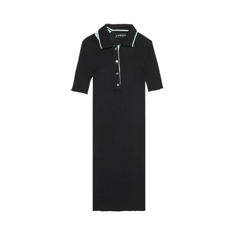 Y/Project Double Collar Polo Dress "Black"