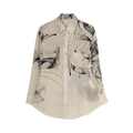 Yohji Yamamoto Silk Printed Shirt "White"