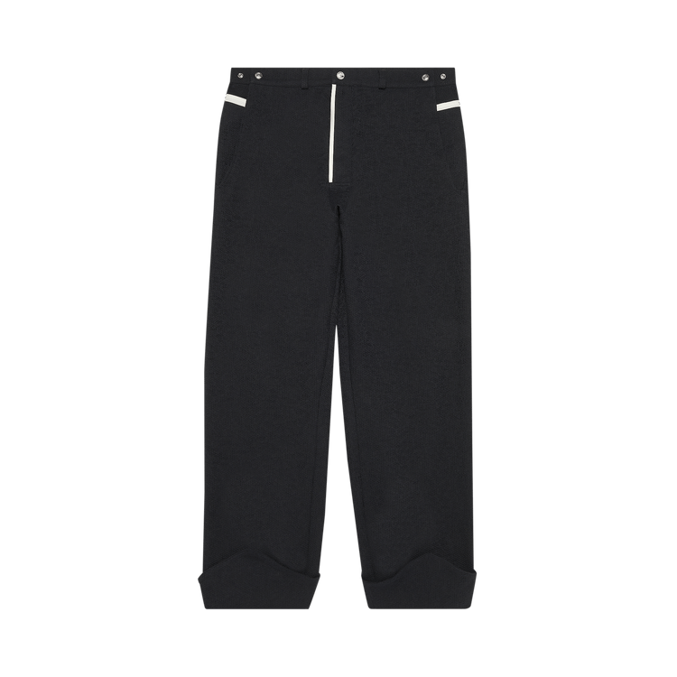 Kiko Kostadinov Haidu Hem Trouser "Black Sand/Pale Yellow"