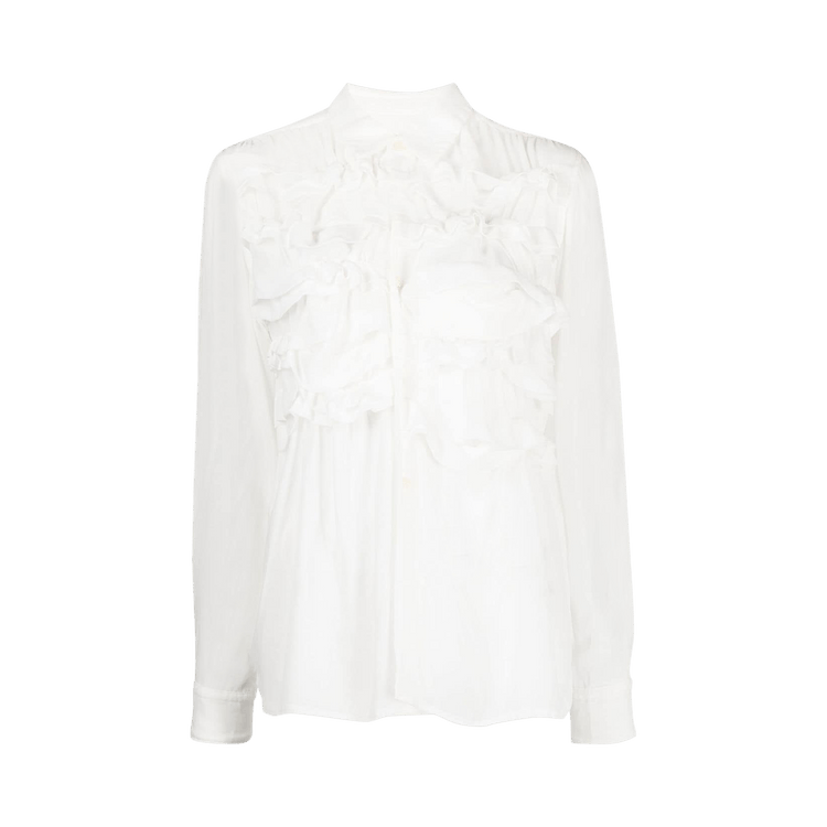 Comme des Garçons Ruffle Beige Shirt "Beige"