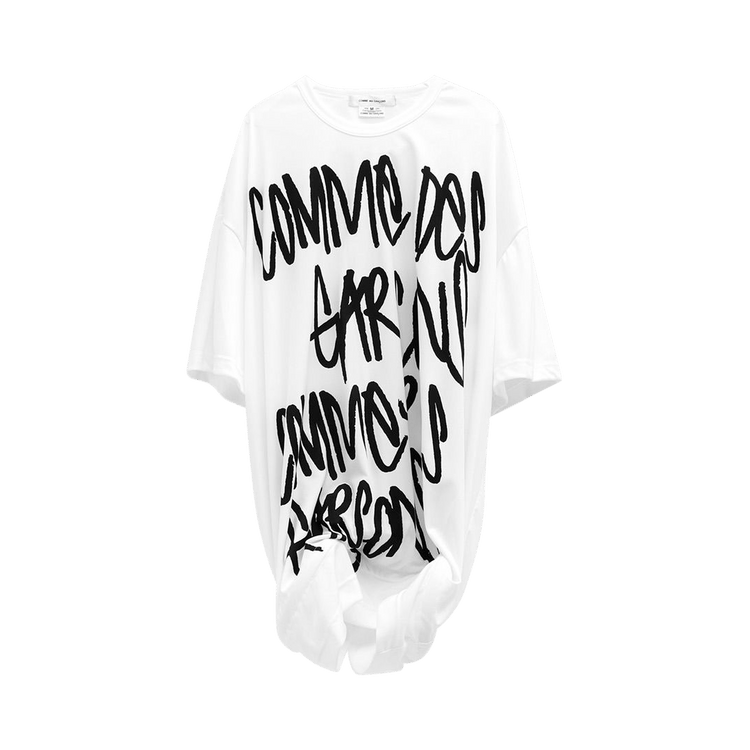Comme des Garçons Logo Print Short Sleeve T-Shirt "White"