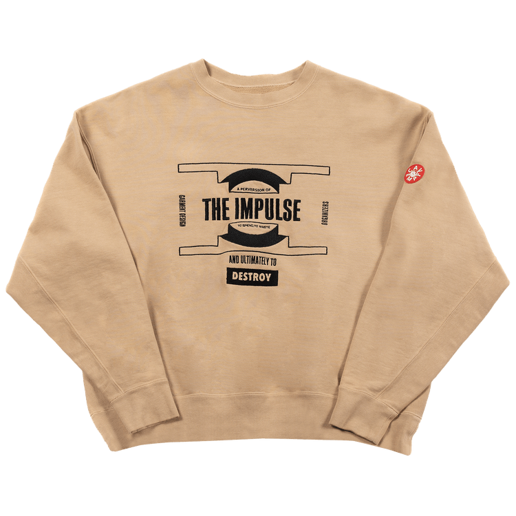 Cav Empt Overdye Impulse Crewneck "Beige"