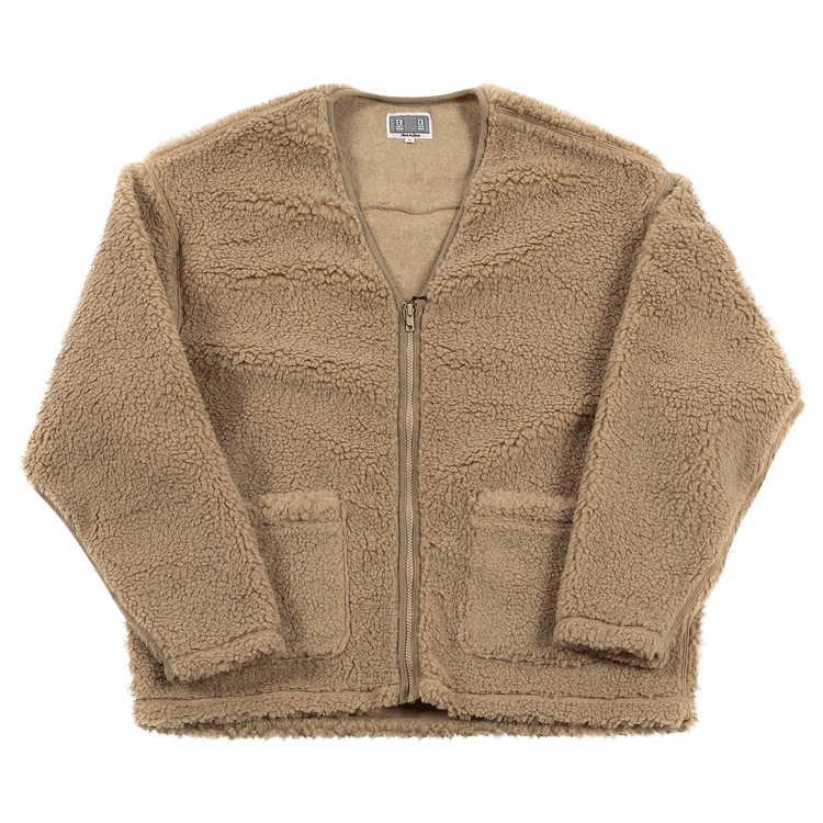 Cav Empt Boa Fleece Zip Up Cardigan "Beige"