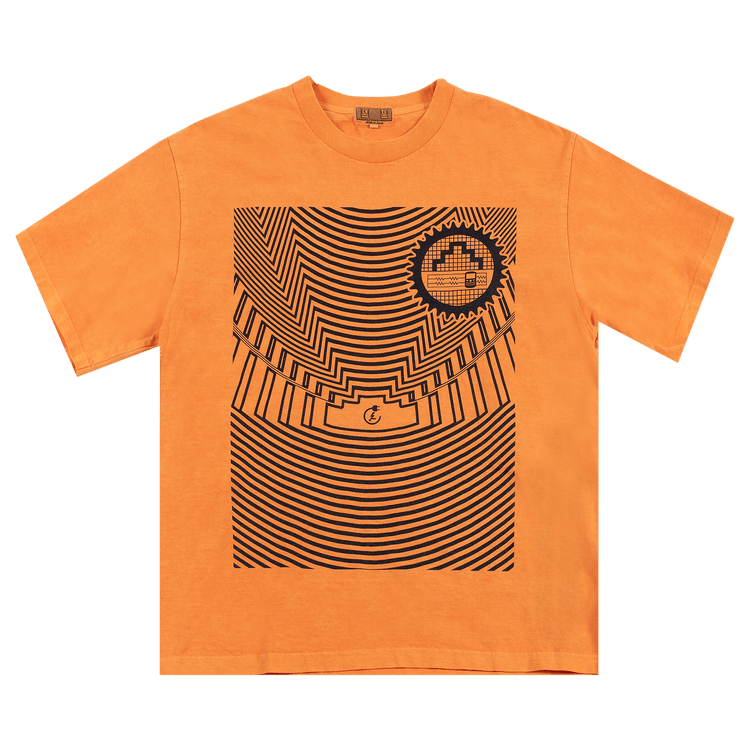 Cav Empt Overdye Ziggurat Ripple Tee "Orange"