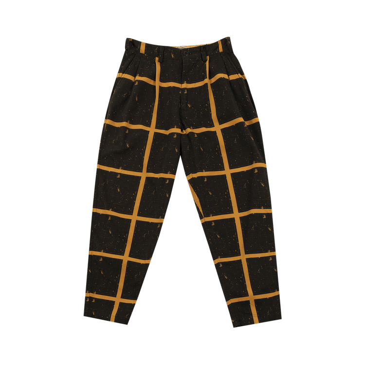 Cav Empt Overdye Grid Wide Chinos "Black"