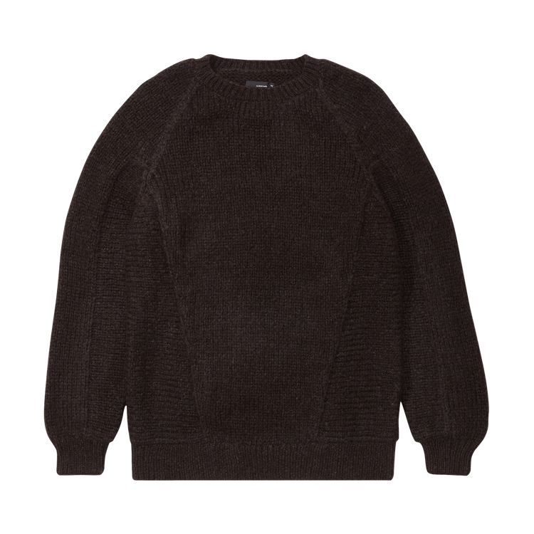 Acronym Hand-knit Babyllama Air Jet Wool Crewneck Sweater "Braun"