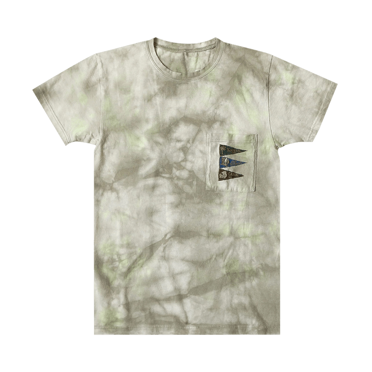 Kapital 20/Jersey Pennant T (4 Flags Smoky Ashuburry Dyed) "Khaki/Yellow"