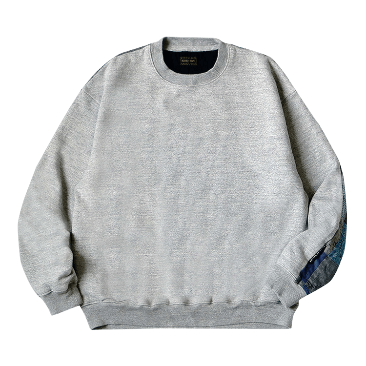 Kapital Fleece Knit x Grandrelle Quit 2 Tones Big SWT "Grey"
