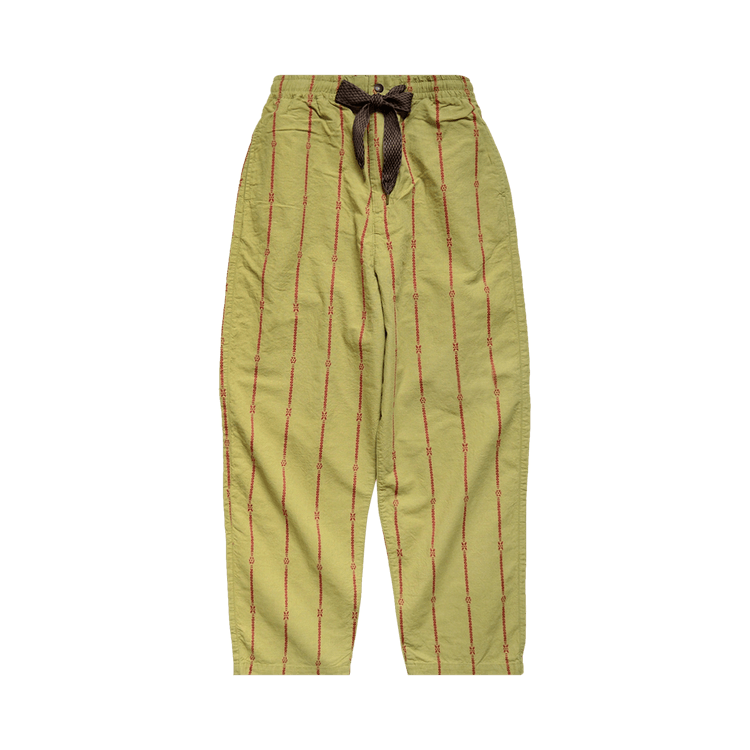 Kapital Cotton Linen Siam Stripe Easy Pants "Light Khaki"