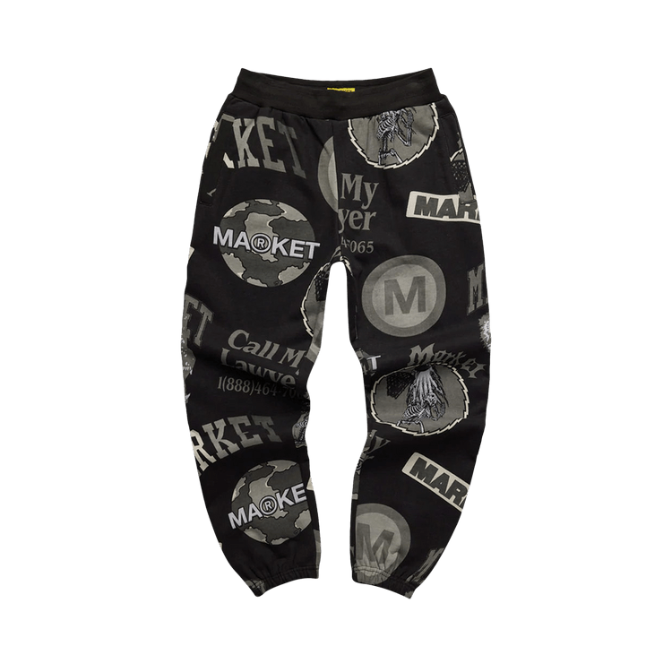 Market Monogram Grayscale Sweatpants "Black"