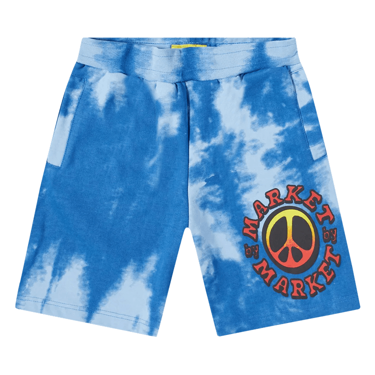 Market Cali Lock Gradient Tie Dye Sweatshorts "Blue Tie Dye"